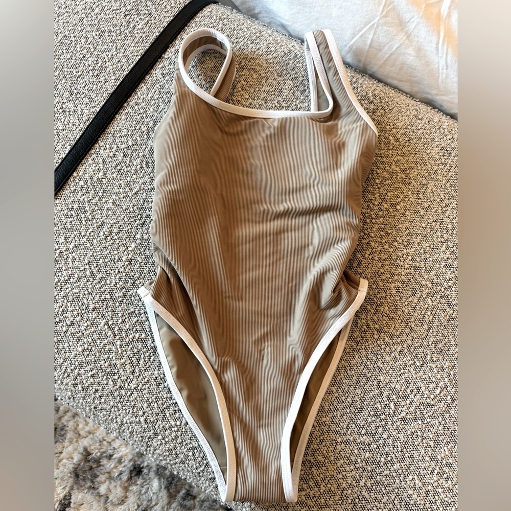 LainSnow Tan One Piece Swimsuit
